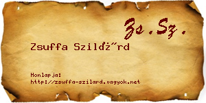 Zsuffa Szilárd névjegykártya