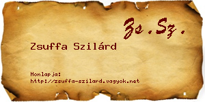 Zsuffa Szilárd névjegykártya
