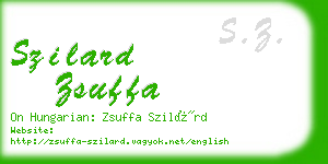 szilard zsuffa business card